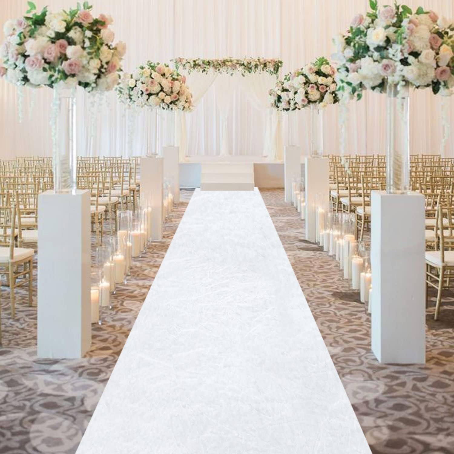 elegant church wedding decoration ideas — FOTSHARER Velvet Aisle Runner