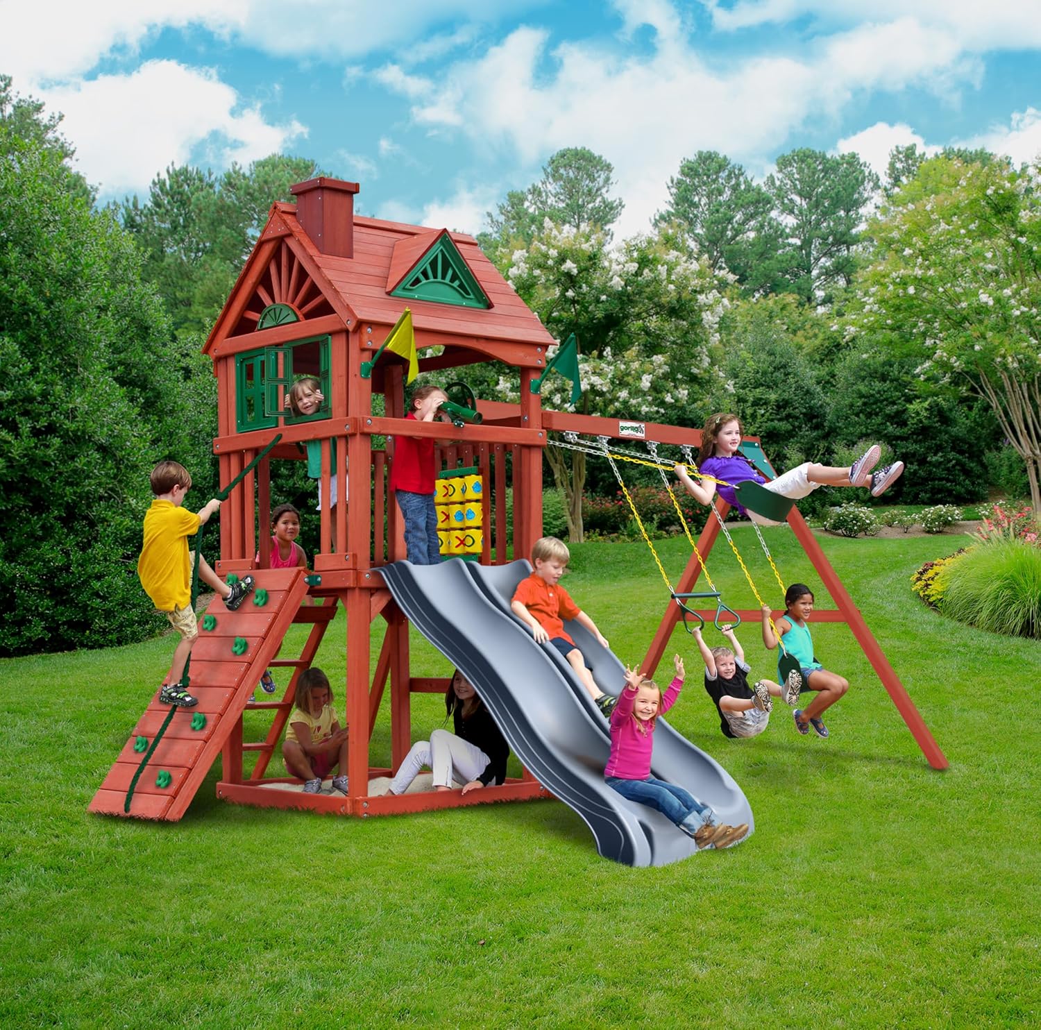 playground equipment for churches — Gorilla Playsets Double Down II