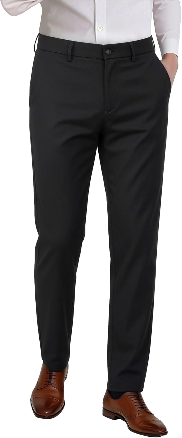what to wear for church — Plaid & Plain Mens Slim Fit Dress Pants
