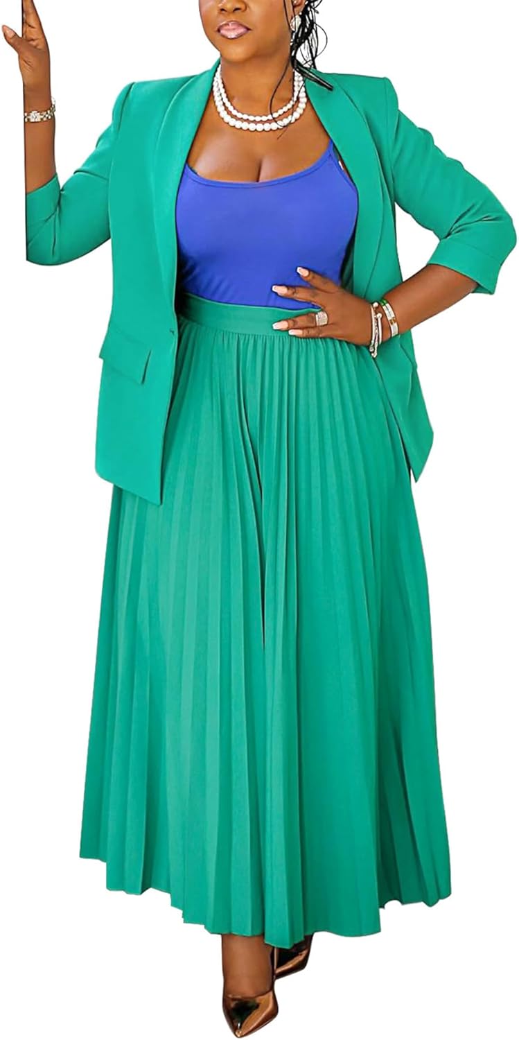 plus size church outfit ideas — Church Suits for Women 2 Piece Skirt Set
