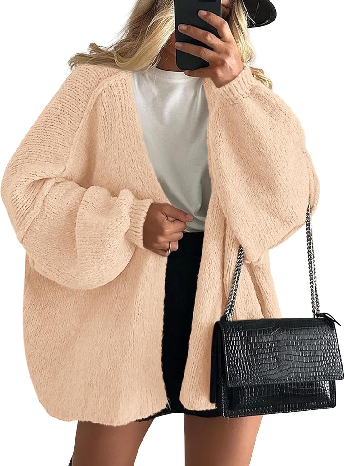 casual church outfit ideas — PRETTYGARDEN Oversized Cardigan Sweater