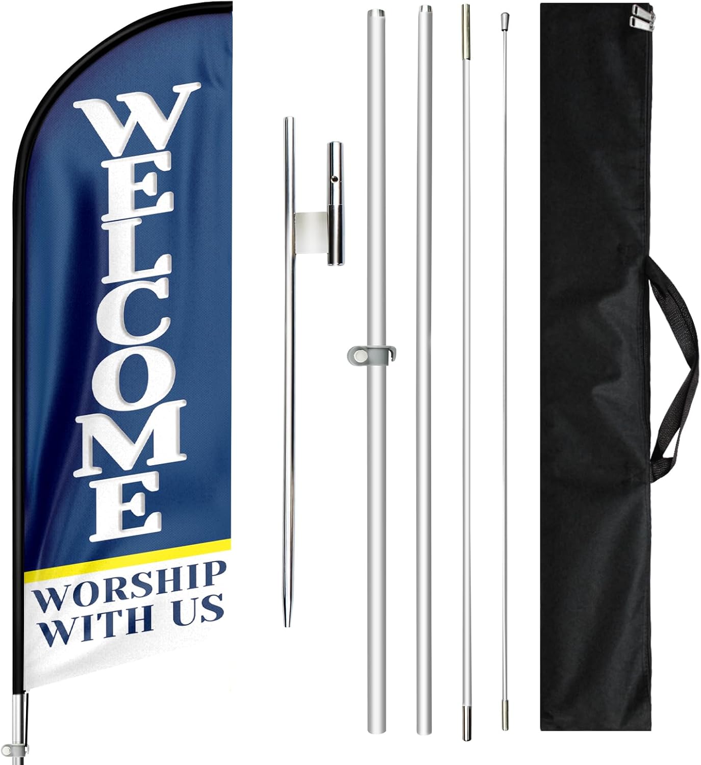 outdoor banners for churches — QSUM Windless Church Flag 11ft