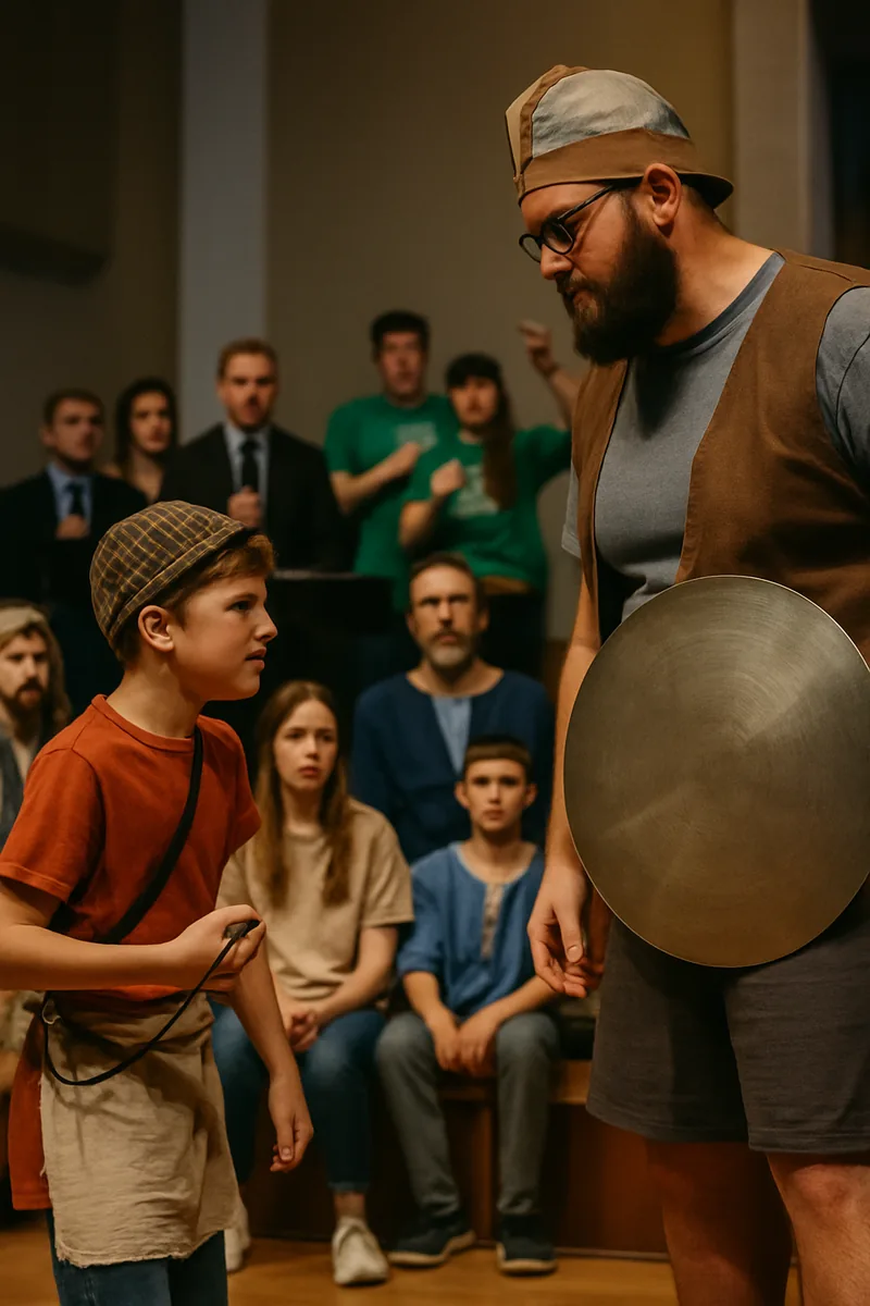Skit 3 — VBS Olympics: David vs. Goliath — biblical skit illustration