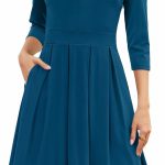 What to Wear to Church: 6 Outfit Picks for Men & Women (2026) Zattcas V-Neck 3/4 Sleeve Pleated Modest Midi Dress — best overall women's church outfit